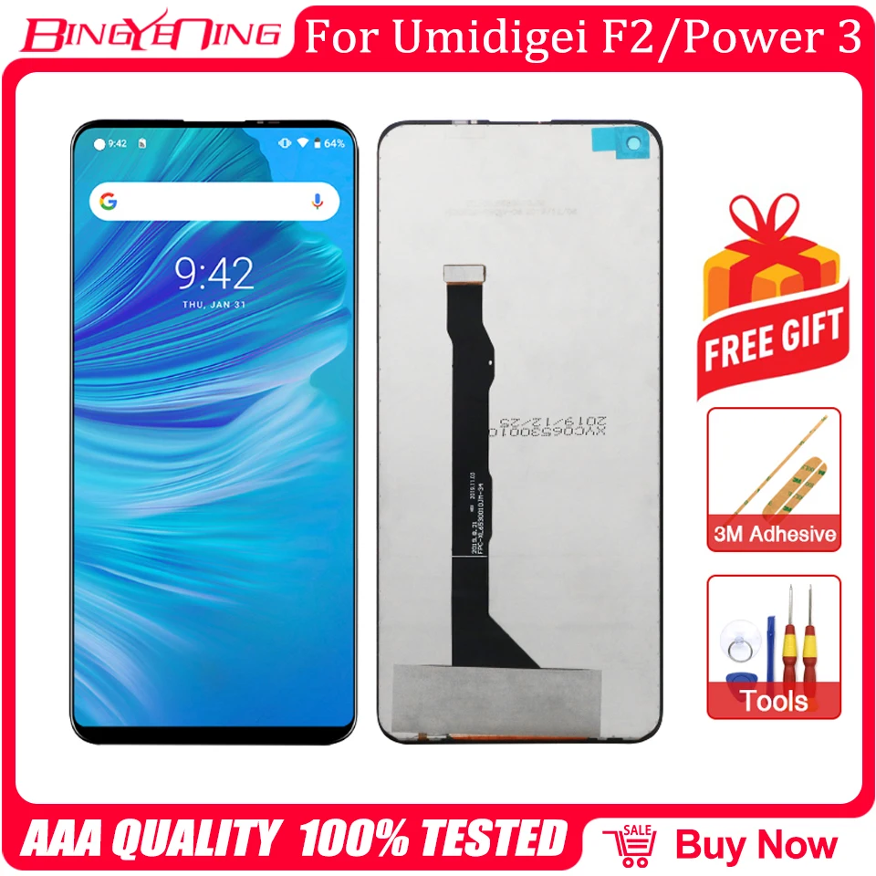 6 53 дюймов для UMIDIGI F2/Power 3 ЖК дисплей и сенсорный экран дигитайзер модуль Ремонт
