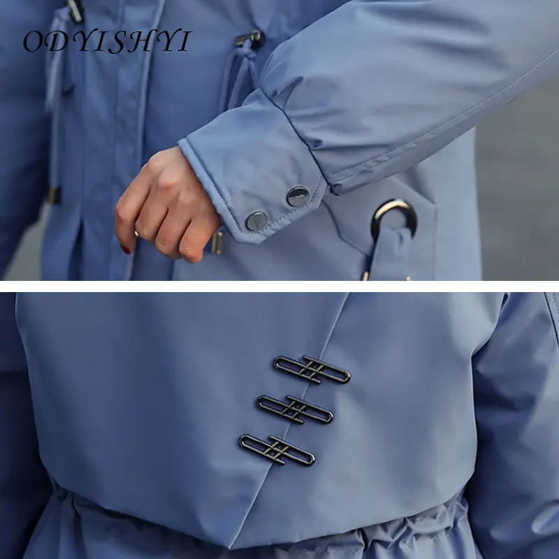 

Winter Cotton Liner Jacket Women Long Parka 2021 Plus Velvet Thick Padded Jacket Warm Outerwear Female Fashion Coat M-4XL DH03