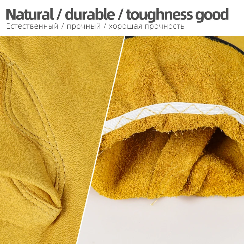 3 шт. мужские рабочие перчатки из воловьей кожи | Безопасность и защита
