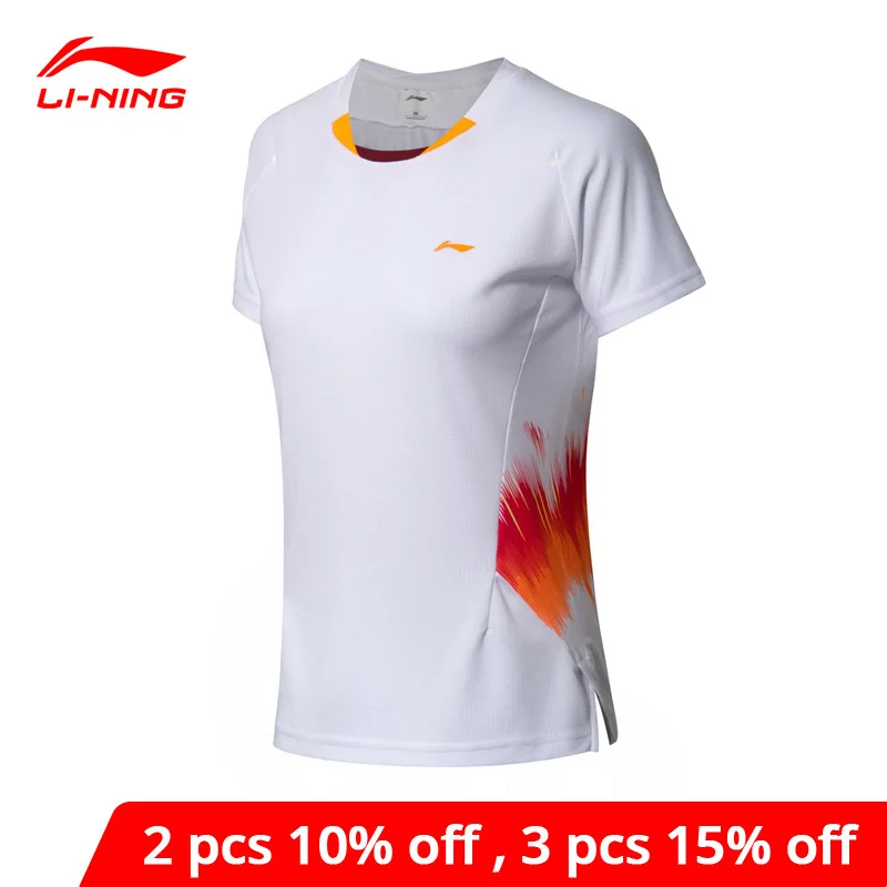 Женская футболка Li-Ning для соревнований по бадминтону спортивные футболки с