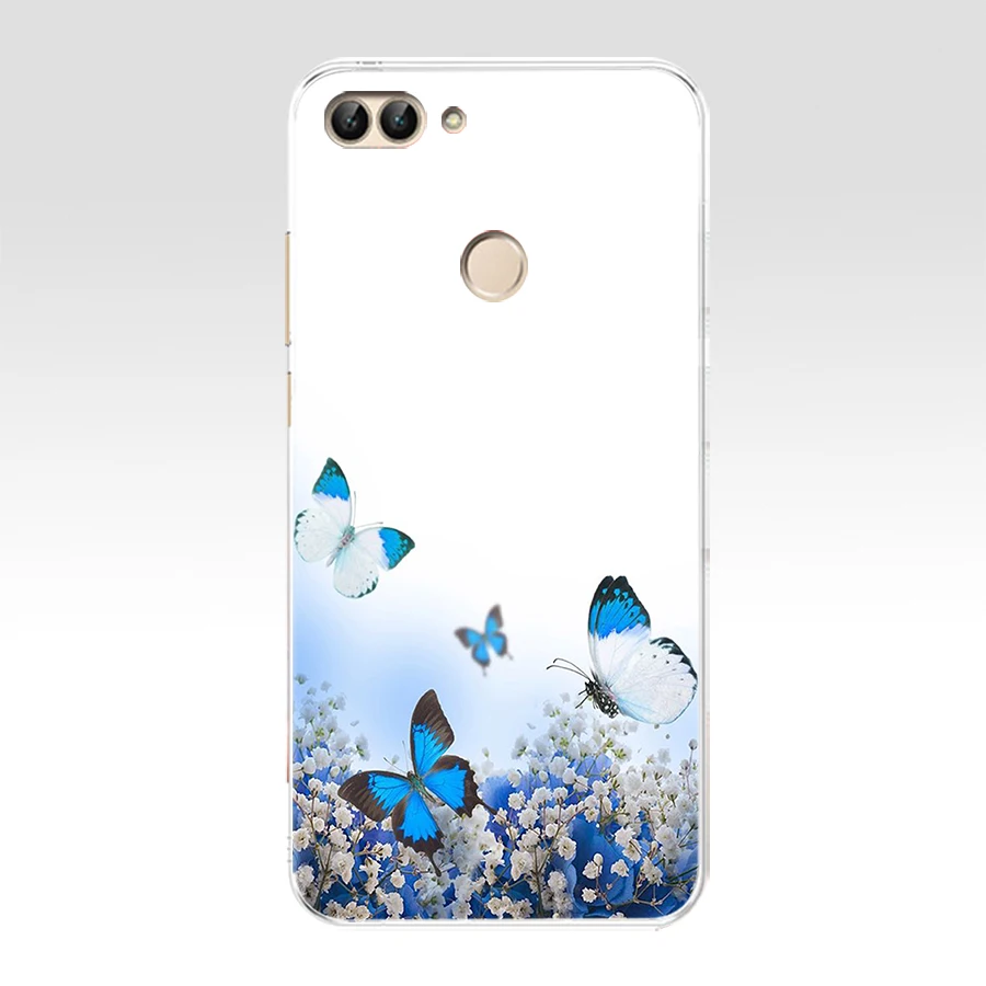 Мягкий силиконовый чехол из ТПУ для huawei Honor 8 9 Lite 8X p lite 2016 с красными бабочками и