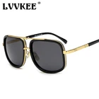 Солнцезащитные очки унисекс, квадратные, оверсайз, Ретро стиль, зеркальные, UV400