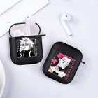 Чехол для наушников Hunter X Hunter HXH Anime Hunter 3, черный силиконовый чехол для AirPods 2, 1, беспроводной Bluetooth-наушник, матовый чехол