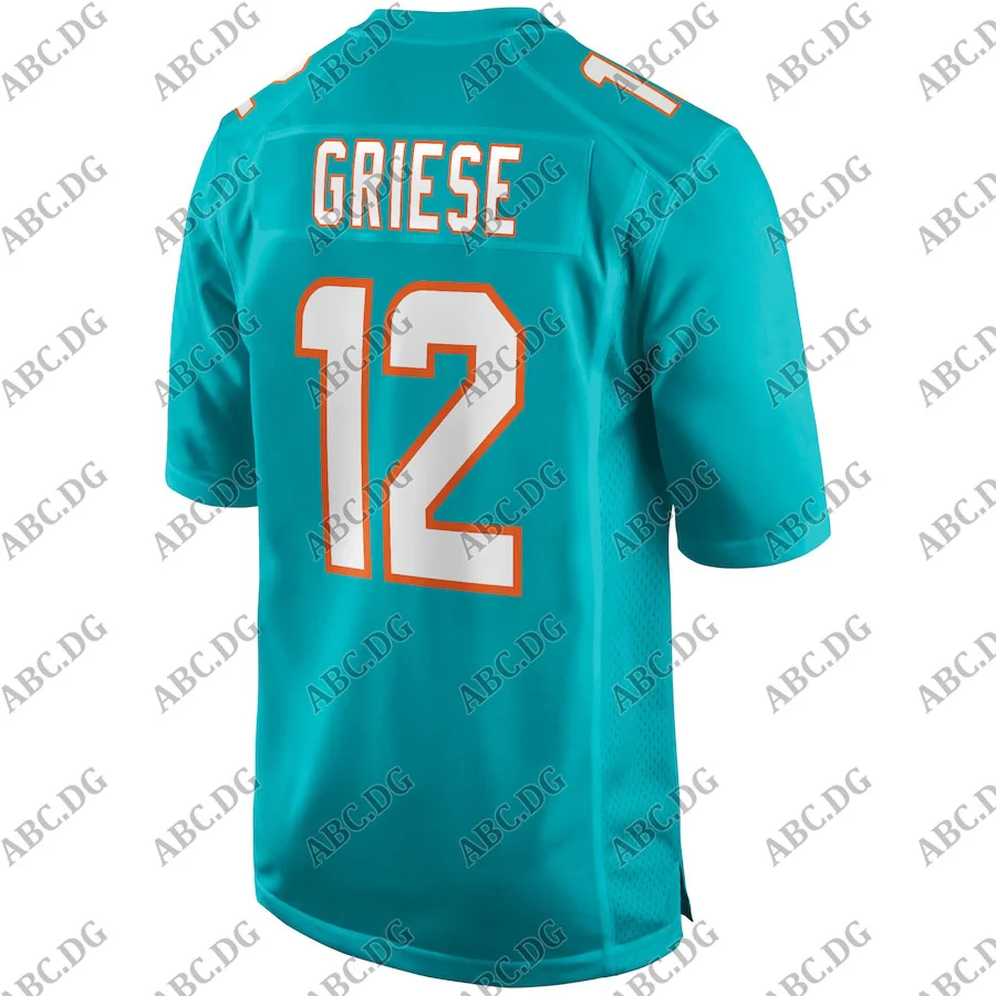 

Customized Stitch American Football Jersey Men Women Kid Youth Miami Bob Griese Aqua Game Retired Player Jersey