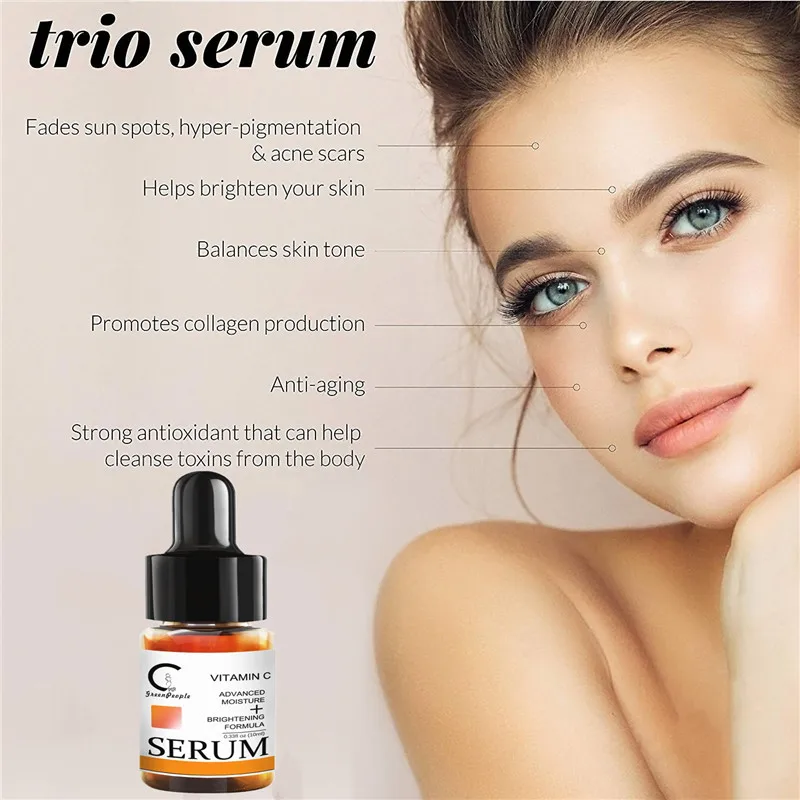 GPGP GreenPeople Vitamin C Skin Oil Liquid Freckle Removal Acne Scars Hyaluronic Acid Anti-wrinkle Vc Face Essential Oil