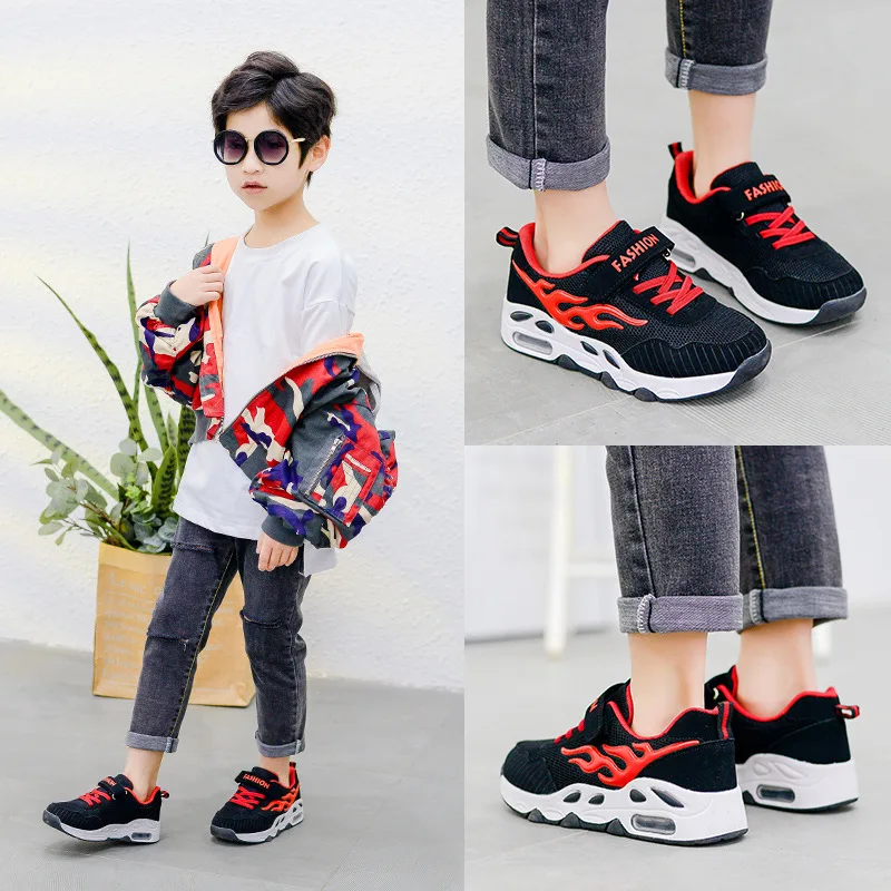 

Hot Style Children's Casual Shoes Air Cushion Boys Running Shoes Children Breathable Mesh Sports Shoes Manufacturer Direct Sale