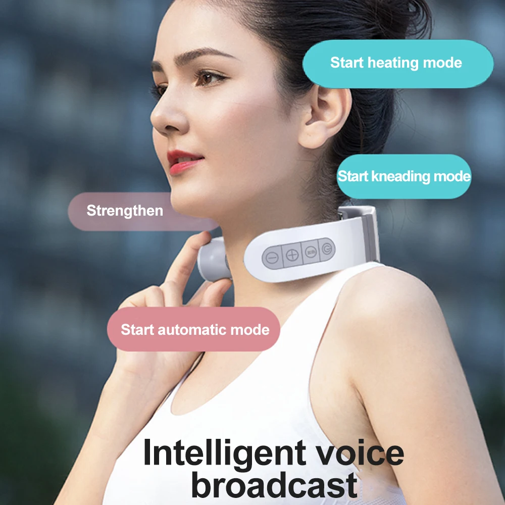 Массажер для шеи смарт 4/6D Электрический десятки импульсный горячий компресс