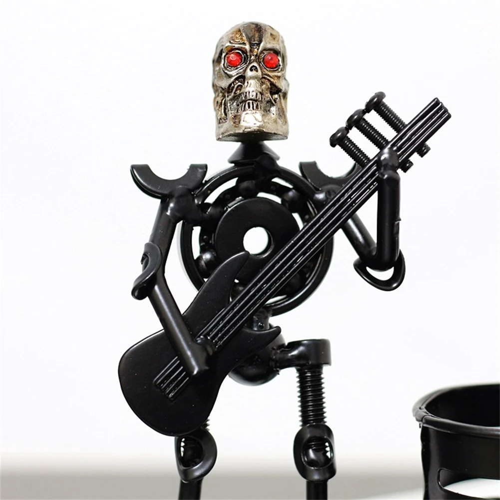 Desk Decor Retro Creative Iron Skull Shape Pen Holder Personality Student Graduation Gift Home Decoration Accessories Miniatures | Дом и сад