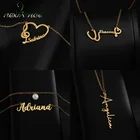 2021 модное ожерелье Nextvance из нержавеющей стали, персонализированное ожерелье с именем на заказ, подвеска в форме сердца, табличка с именем для женщин, ювелирные изделия, подарок