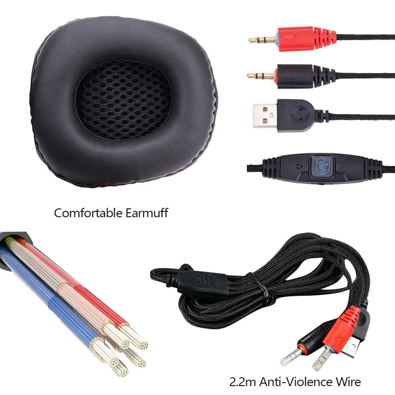 SY850 мульти Функция гарнитура офисные стерео игровые Интернет кафе 110DB 3 5 мм 2 1 м 40