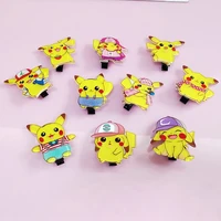 5sets pokemon lovely cartoon jewelry pikachu diamond hairpin for girl color hair clips hairgrip new year for kids randomly