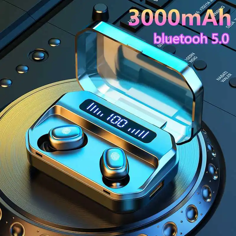 

Noise Reduction TWS Bluetooth 5.0 Earphones 3000mAh Charging Box Wireless Headphone 9D Stereo Sports Waterproof Earbuds Headsets