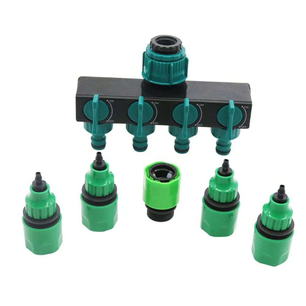 

1 Set 4 Way 4/7 or 8/11 Water Hose Connector Fitting Water Diverter Drip Garden Irrigation water hose connector splitter