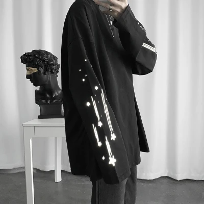 

Men's autumn and winter middle-aged and elderly warmth plus velvet thick long-sleeved t-shirt