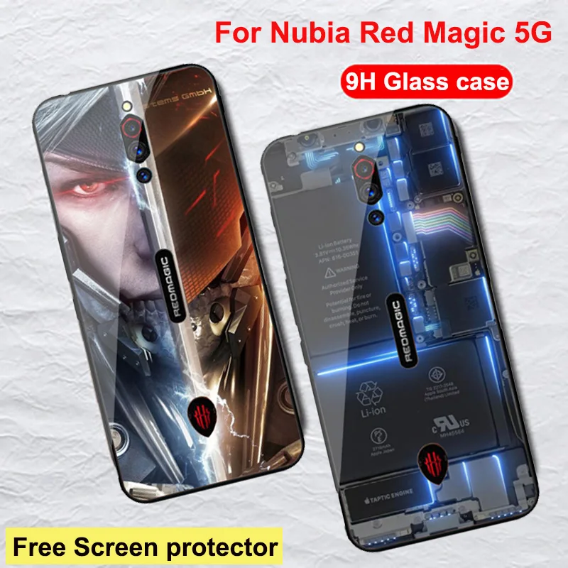 Для ZTE Nubia Red Magic 5G чехол из закаленного стекла Redmagic задняя крышка для NX659J