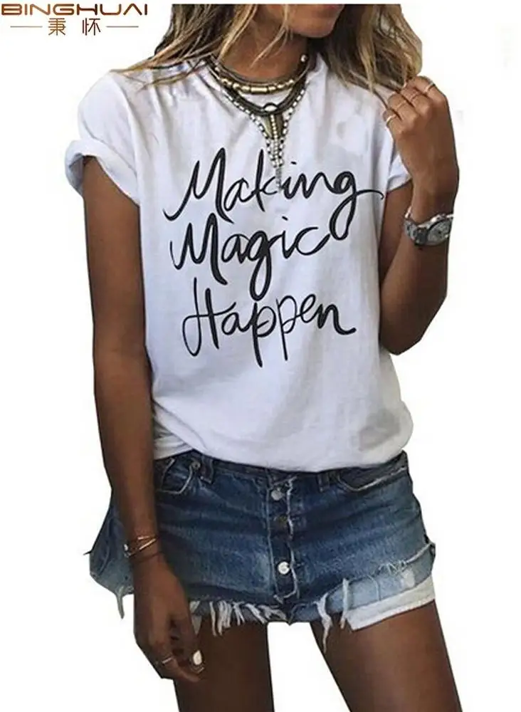 

Harajuku Summer T Shirt Women Fashion VOGUE Printed Short Sleeve T-shirt Woman Tee Tops Casual Female T-shirts Plus Size S-XXL