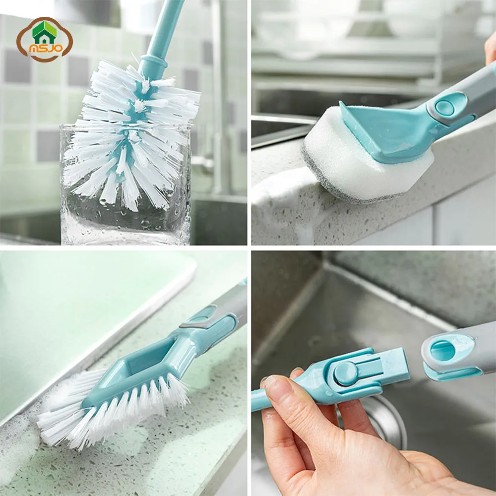 Набор чистящих щеток MSJO скребок для бытового уборки щетка бутылки чашки 3 в 1