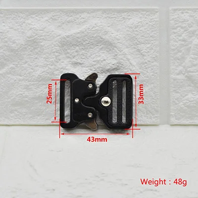 Black-25mm Meetee 1 шт./4 шт. ID25-50mm Пряжка из сплава Открытый тактический пояс ремень Регулировка пряжки DIY аксессуары для одежды YK032 - Цвет: Black-25mm