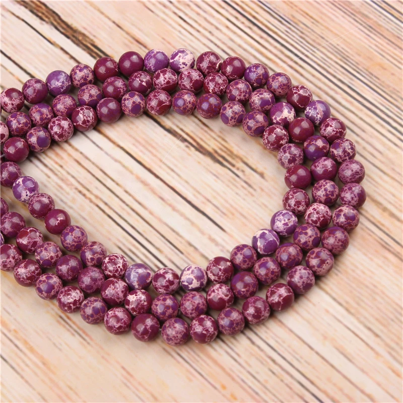 

Wholesale Purple Emperor 4/6/8/10/12mm Natural Loose Beads Round Jewelry Bracelet Necklace DIY Production