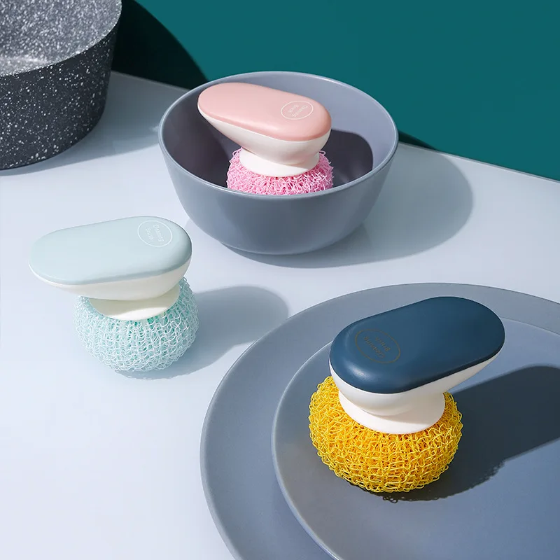 

Dishwashing Brush For Kitchen Convenience The Kitchen Does Not Drop the Wire Nano Pot Washing Brush Cleaning Brushes Accessories