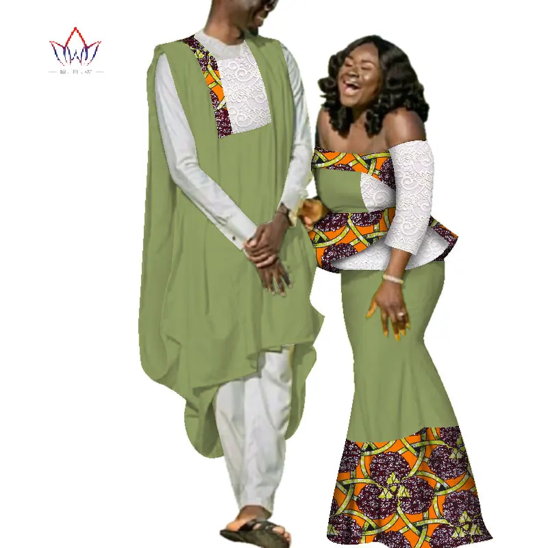 Топ и юбка с Африканским принтом женская кружевная базин богатая традиционная
