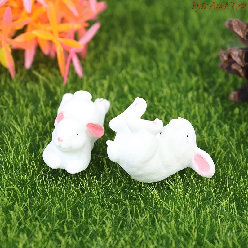

Rabbit Easter Resin Craft Bunny Ornament Fairy Garden Miniatures Craft Landscape