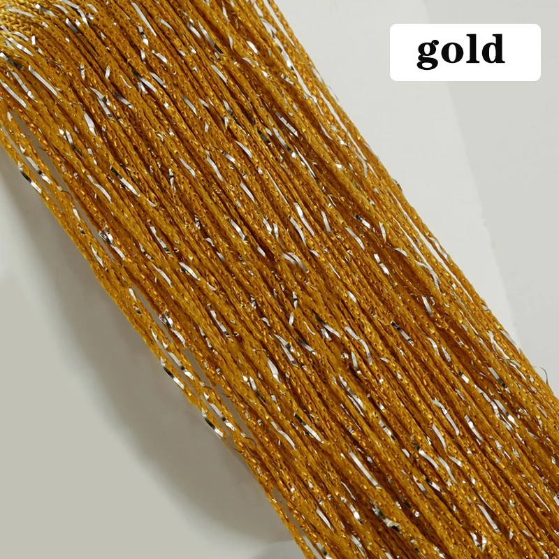 gold 100 см X 200 см блестящая занавеска на дверь Серебряная лента блестящая кисточка блестящая линия занавески балдахин для окна комнаты украшение дома - Цвет: gold