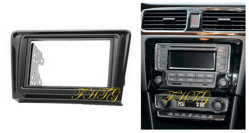 Панель для автомобильного радио панель gps-навигатора подходит 2013 Volkswagen Bora (UV Black)