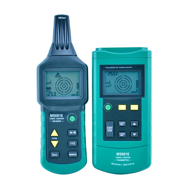 MS6818 Portable Professional Wire Cable Tracker Metal Pipe Locator Detector Tester Line Prospecting Instrument | Инструменты