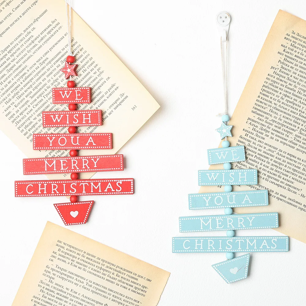 1 шт. Деревянная Рождественская елка подвесное украшение для дома кухни двери