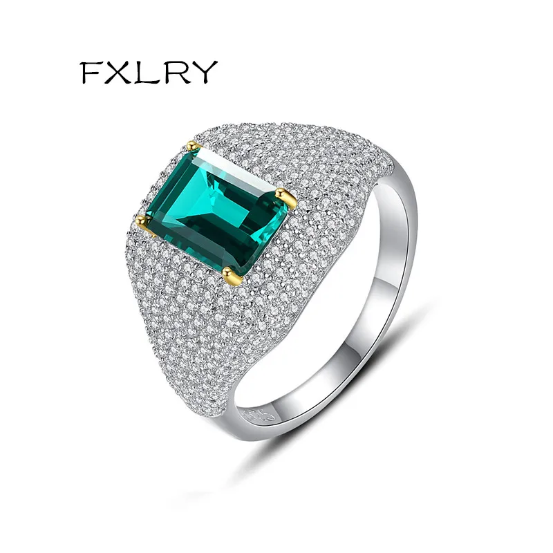 

FXLRY Tiny AAA CZ Stone Paved Rings Fashion Vintage Rings for Women Wedding Jewelry