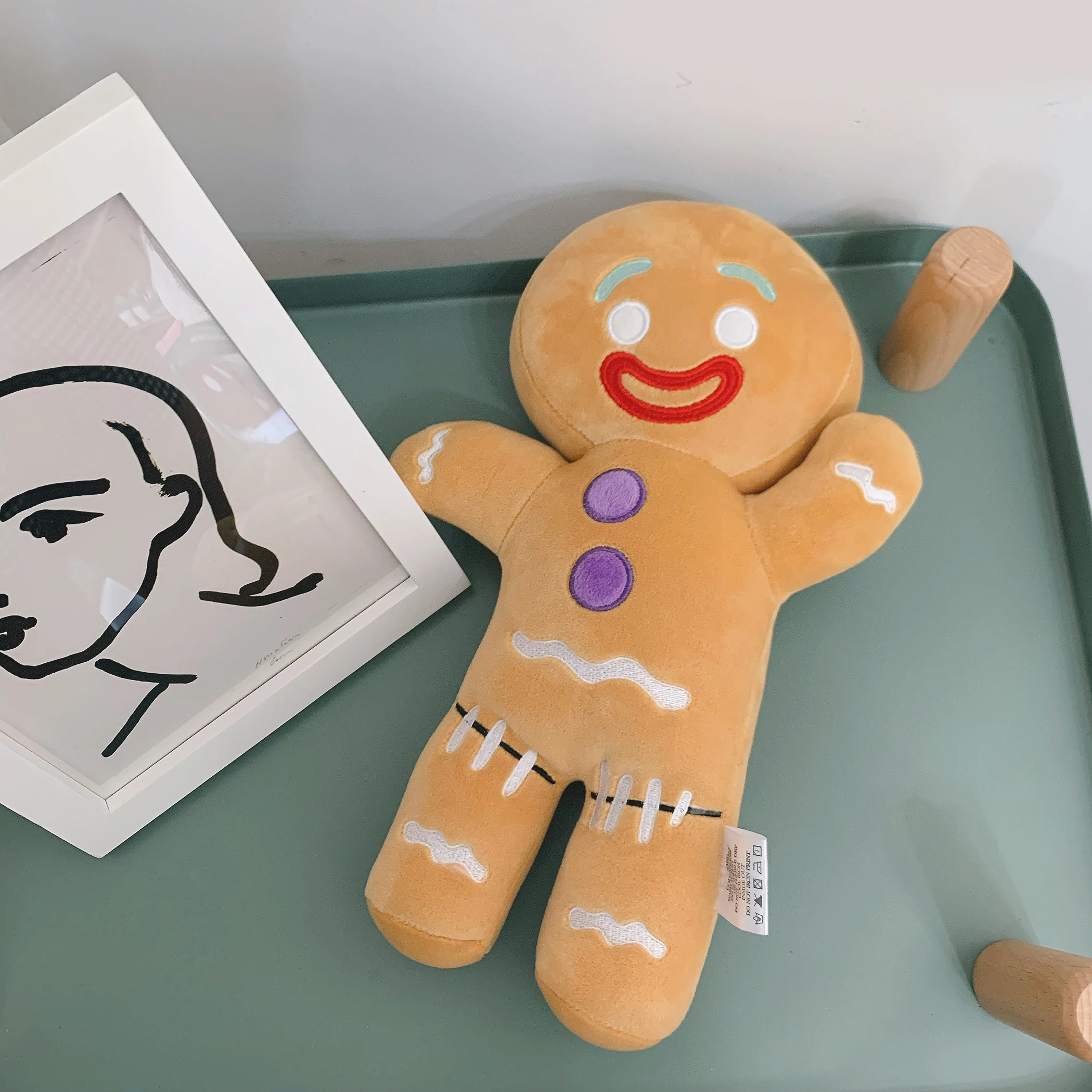 INS Gingerbread man плюшевые бисквитные Шрек игрушки милые спальные подушки мягкий диван
