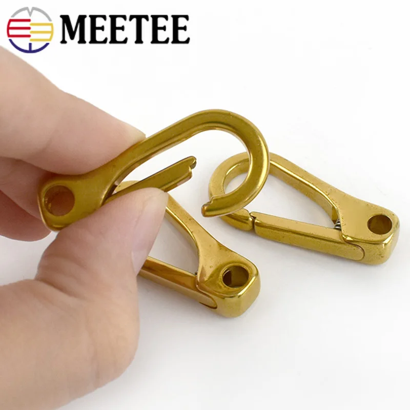 2 шт. Meetee твердая латунная застежка-крючок металлическая сумка для багажа Пряжка