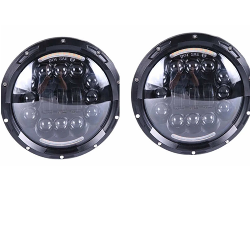 H-2PCS Headlights Для Лада Нива 7 дюймов круглый светодиодный прожектор для Jeep Wrangler JK TL LJ Лада Нива 4x4 suzuki samurai Hummer - Цвет: H-2PCS Headlights