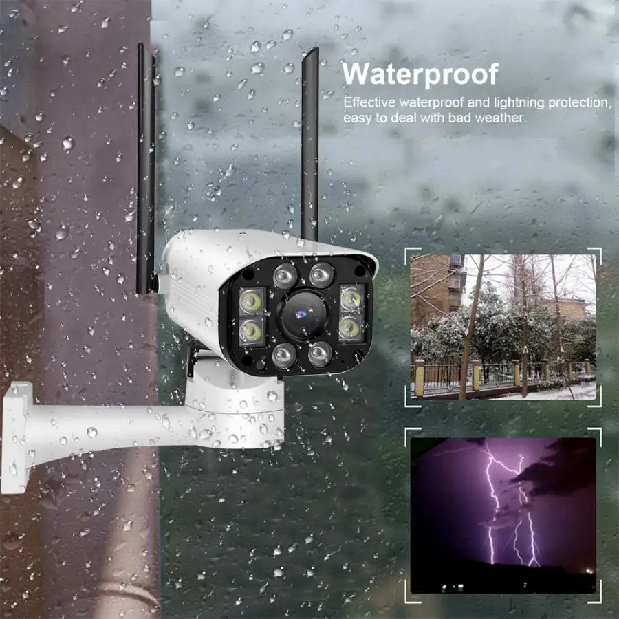 Wifi IP camaras de seguridad 110-240V WiFi 1080P водонепроницаемый PTZ IR двойной светильник наружная
