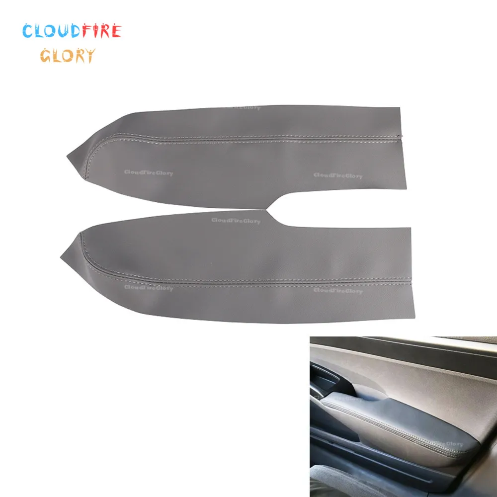 

CloudFireGlory Front Door Panel Armrest Cover Skin Microfiber Leather Gray Fit For Honda Civic 2006 2007 2008 2009 2010 2011