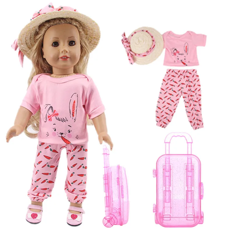

Doll Clothes Handmade Doll Clothes Dress Skirt Rabbit Shoes Luggage For14.5 Inch Wellie Wisher Doll Christmas Toy For Generation