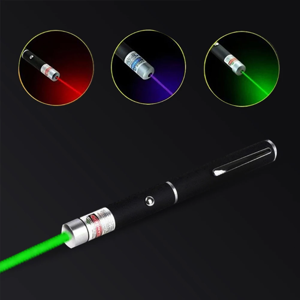 

New Hot 5MW High Power Green Blue Red Dot Teaching Pen Powerful Guide Pen 405Nm 530Nm 650Nm Green PPT Presentation Pen Toy Party