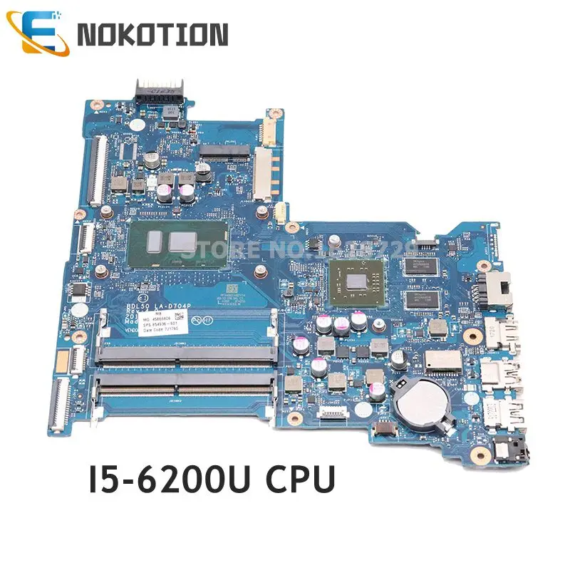 NOKOTION 854936-601 854936-001 аккумулятор большой емкости для hp 15-AY 15-AY015DS ноутбук motherbard BDL50 LA-D704P I5-6200U Процессор R5 M330 GPU