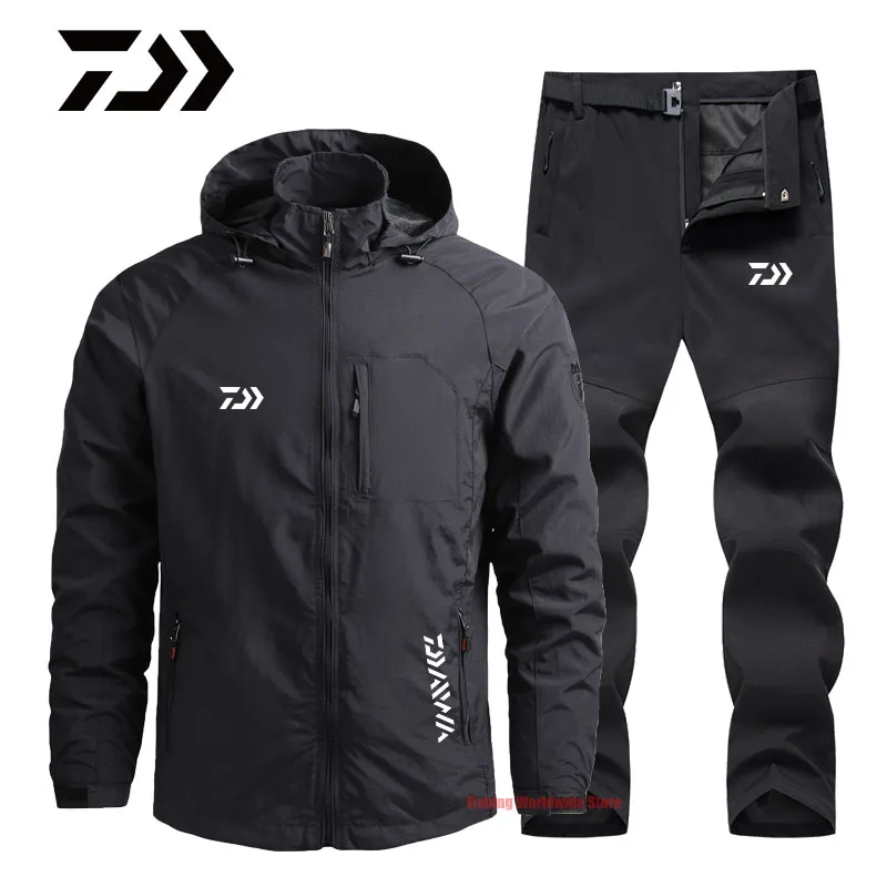 

DAIWA Fishing Clothing Set Top Quality Summer Autumn Fishing Jacket And Waterproof Pants Outdoor Fishing Wear M-4XL