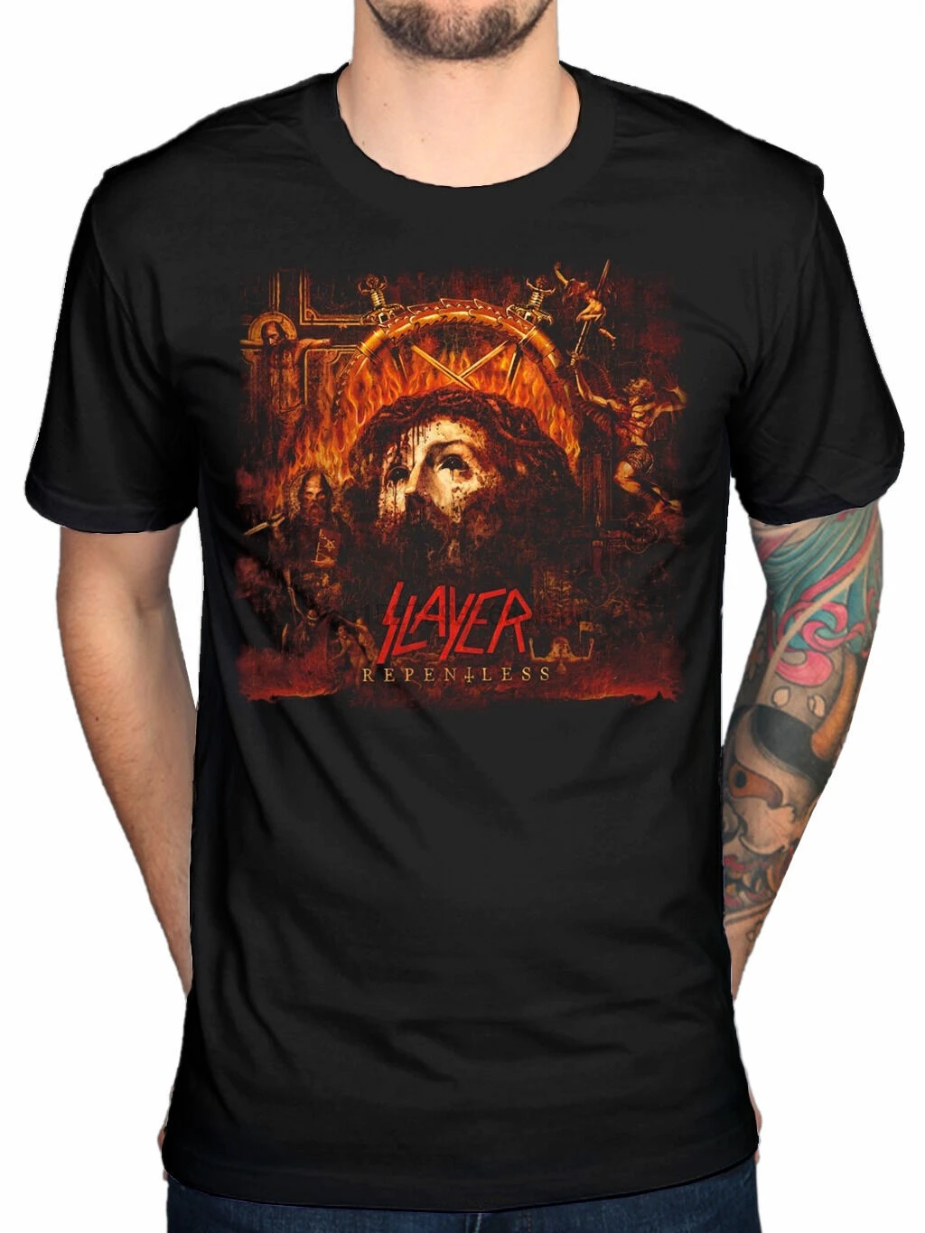 Официальная футболка Slayer Repentless Reign In Blood King Hanneman Lombardo Implode (1)| |