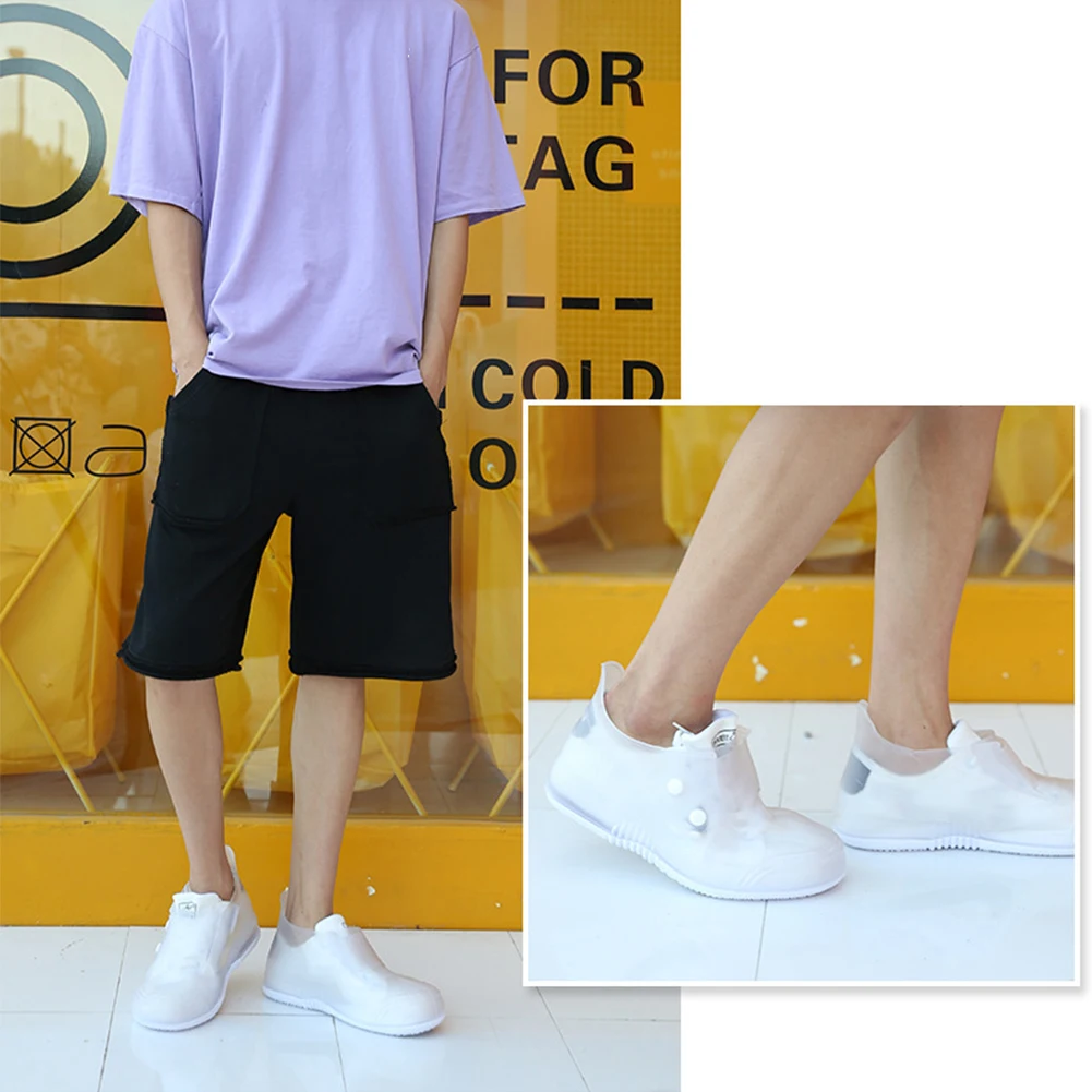 Непромокаемая обувь плотные детские прозрачные износостойкие Чехлы для обуви