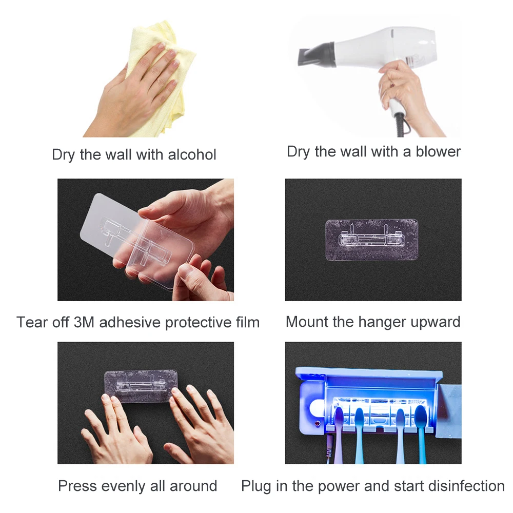 

Sterilizer UV Light Bathroom Automatic Toothpaste Dispenser Toothbrush Holder Cleaner Toothpaste Squeezer