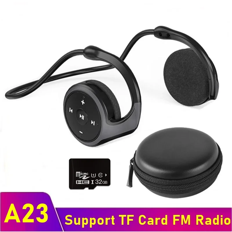 

Bluetooth-compatible Wireless Headphone Open Ear HIFI Sports Earphone Waterproof Headsets with Mic Support TF Card FM Radio Mp3