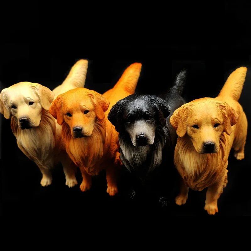 Собака овчарка Тедди золотистый ретривер имитация собаки модель животного