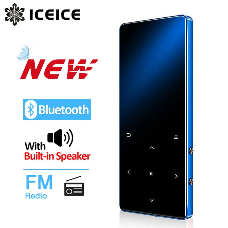 ICEICE MP3 плеер с Bluetooth hifi lossless мини музыкальный плеер с fm-радио динамик наушники, спорт MP 3 Металл walkman dap
