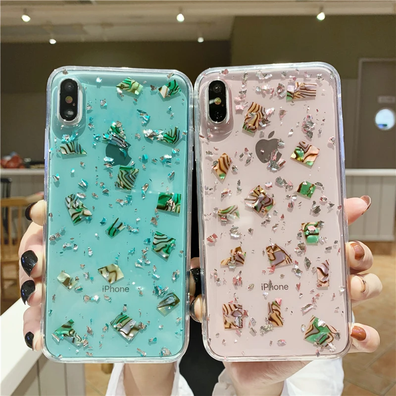 Seashell Silver Foil Case For Xiaomi Redmi Note 8 7 K20 Pro Protective Cover |