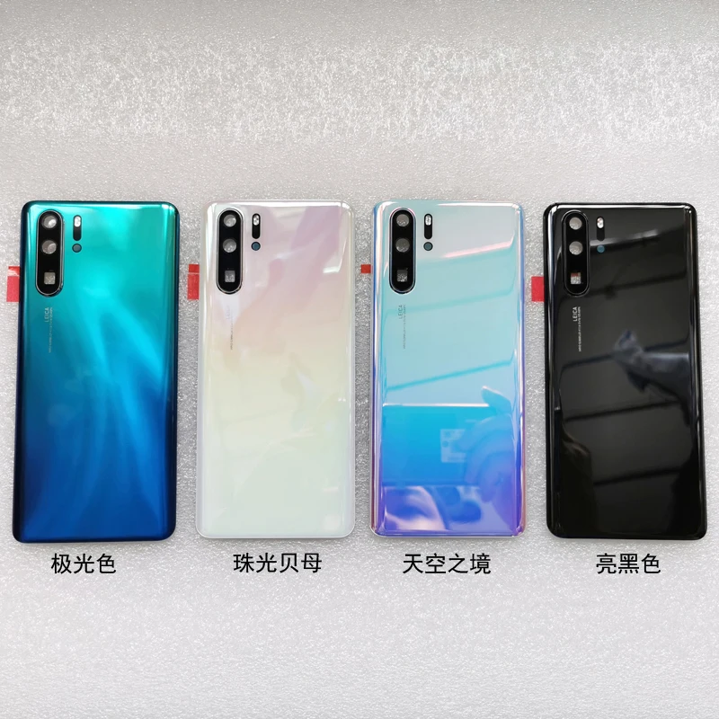Для huawei P30 Pro задняя крышка батарейного отсека стеклянная задняя крышка корпуса дверная камера стеклянная рамка объектива Запасные части для ремонта