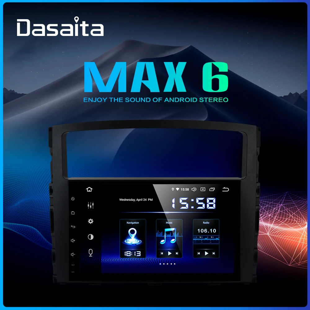 Dasaita 9 &quotIPS Автомобильный мультимедийный плеер Android 0 для Mitsubishi Pajero V97 V93 2006 2007 2008 2009