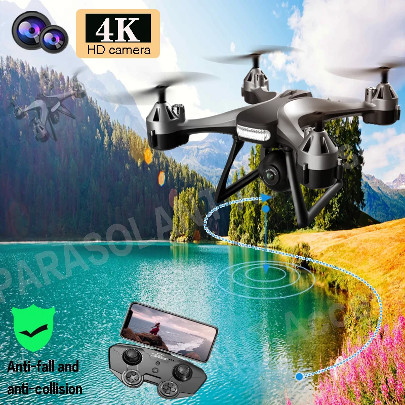 

Дрон JC801 с двойной профессиональной камерой, Wi-Fi, FPV вертолет на пульте квадрокоптер с камерой вертолет на радиоуправ летающие игрушки самол...